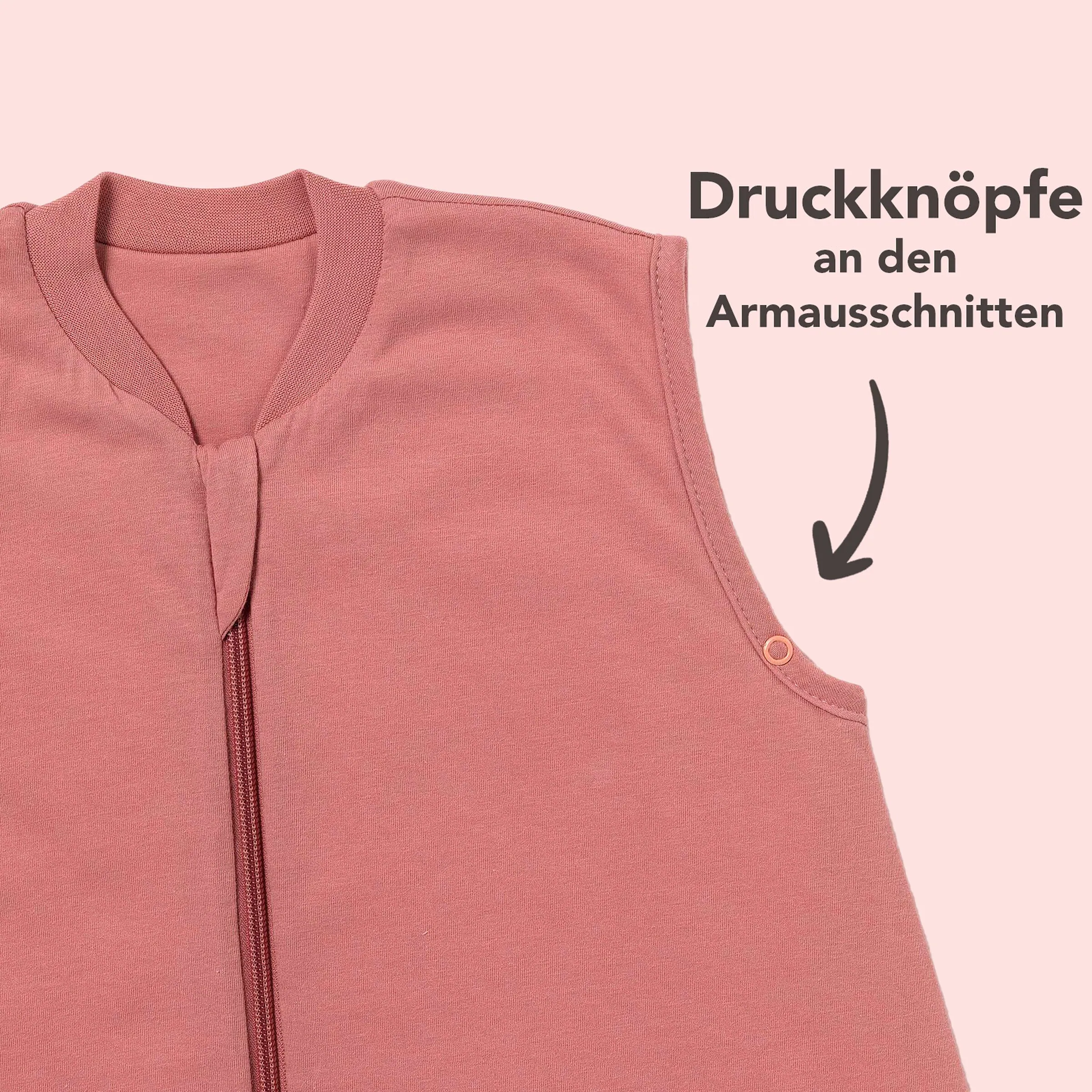 schlummersack Schlafsack ohne Füßen 1.0 Tog Pastellrosa