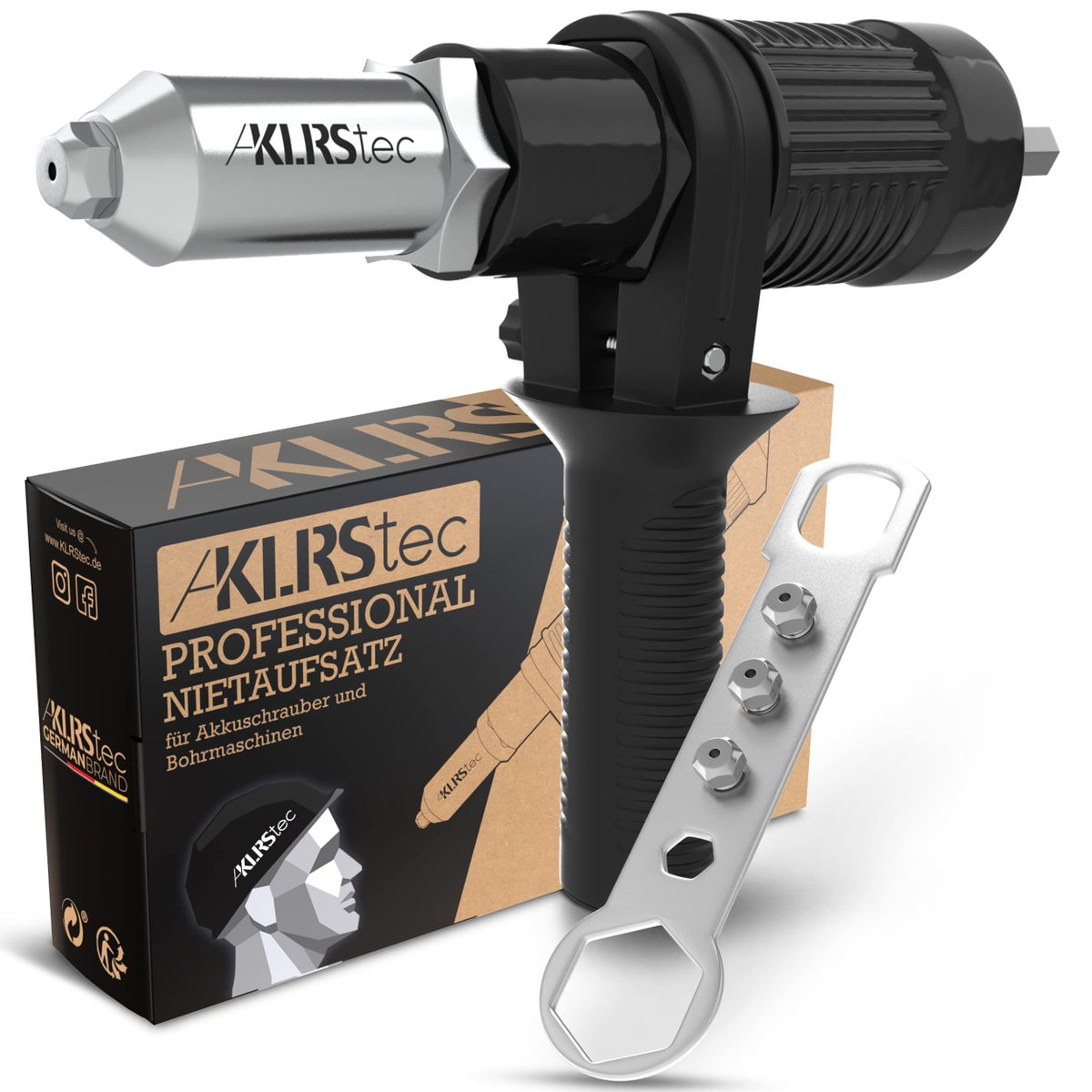 KLRStec® Blindklinknagelpistool - Blindklinknageladapter voor snoerloze schroevendraaiers en boormachines
