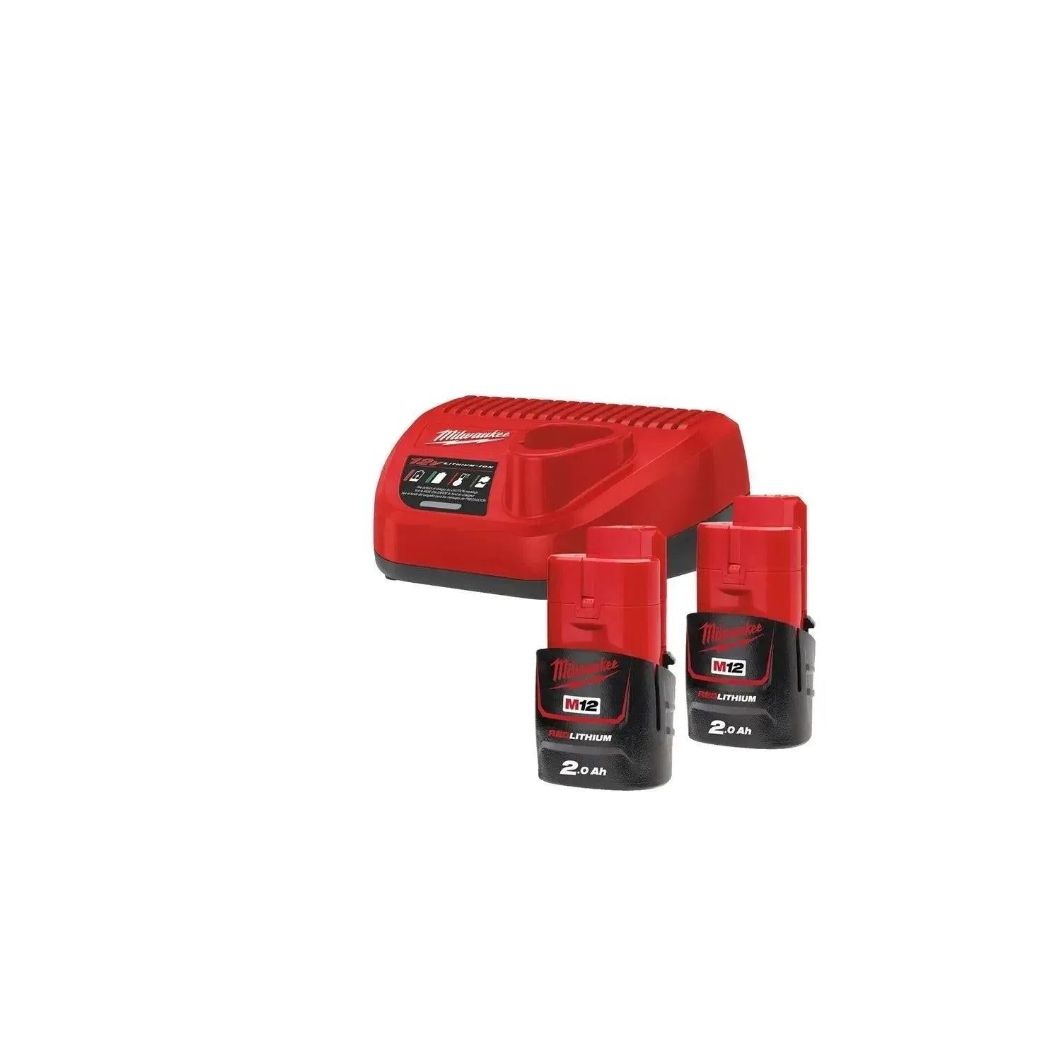 Milwaukee M12 NRG-202 Accu Starterset 12V 2x 2.0Ah - 4933459209