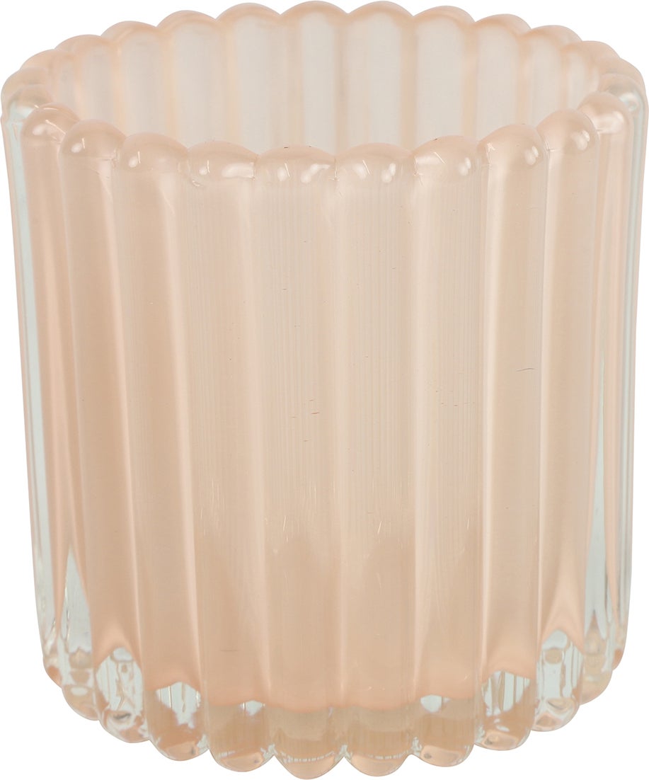 Countryfield waxinelichthouder Wave roze D 7,5 H 7,5 cm