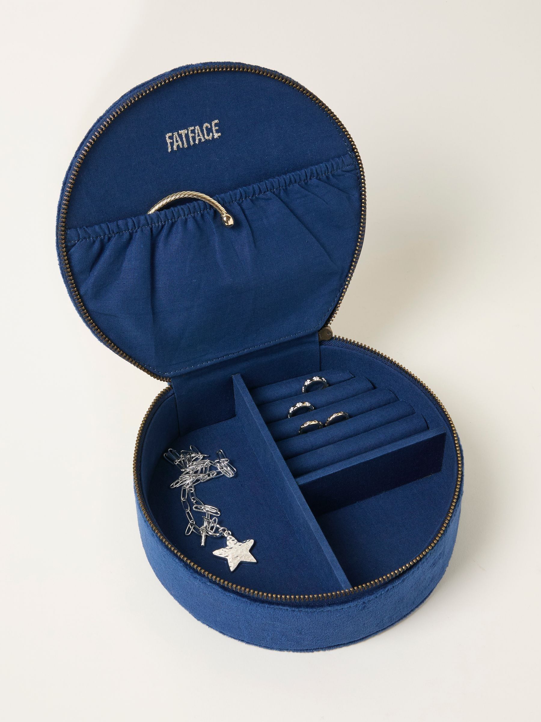 FatFace Moth Embroidered Large Jewellery Box