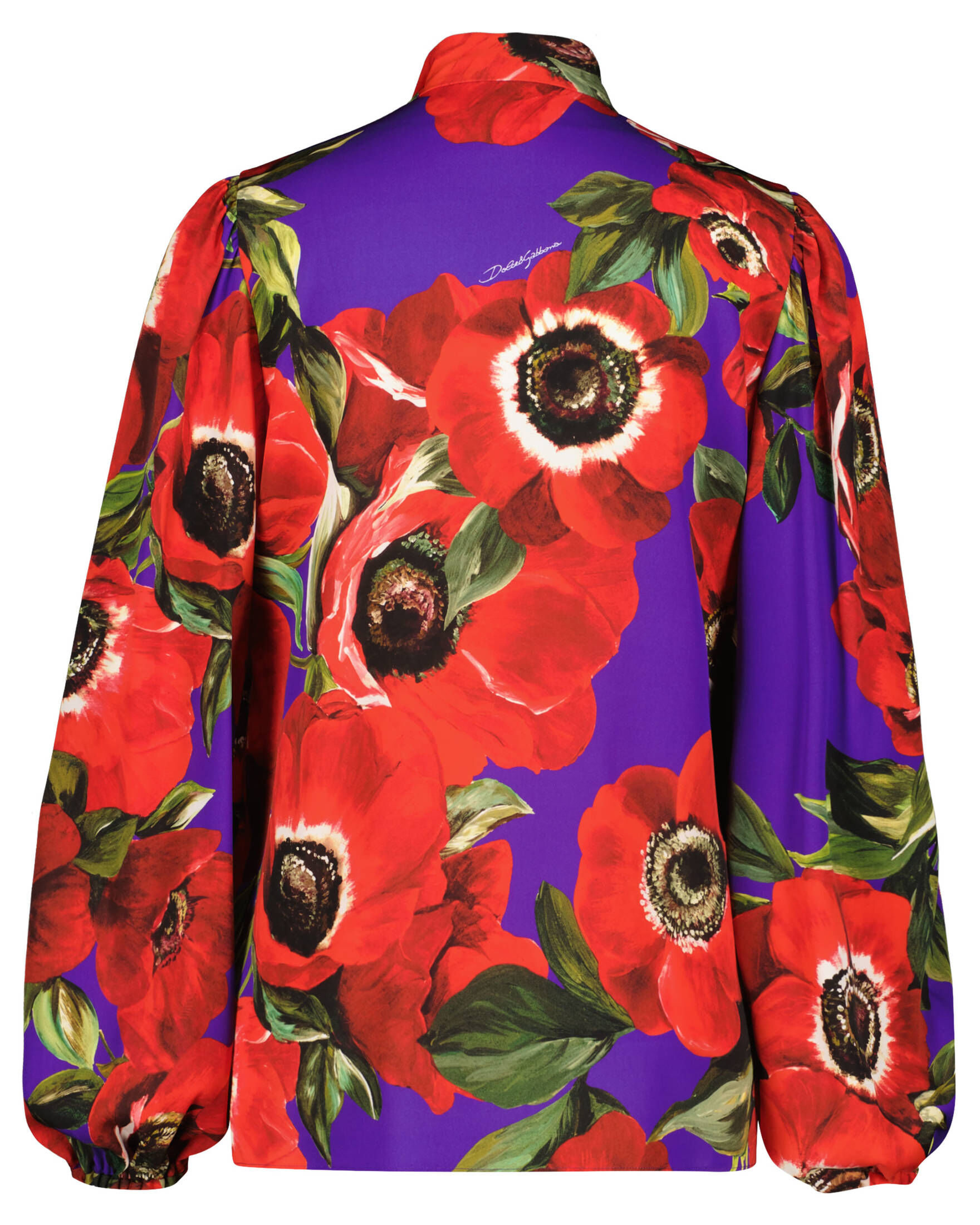 Dolce & Gabbana| Damen Schluppenbluse aus Seiden-Charmeuse