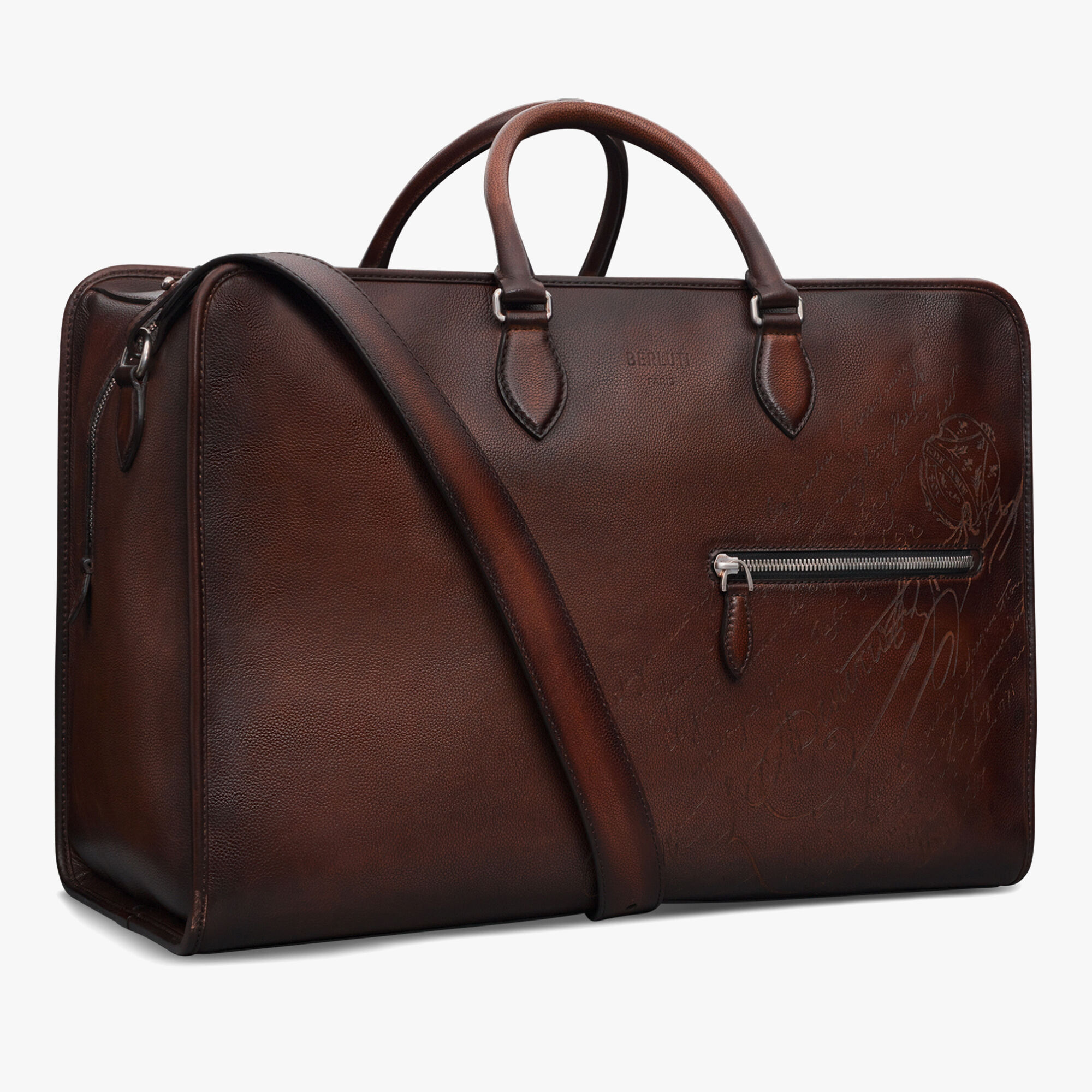Sac De Voyage Overnight En Cuir Scritto