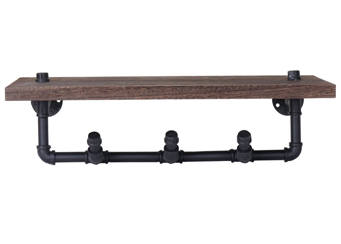 Wandgarderobe MCW-C45, Ablageregal Hängegarderobe Garderobenpaneel, Industriedesign braun