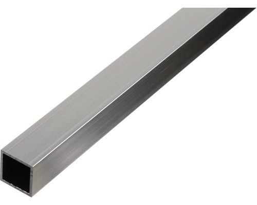 Vierkante aluminium buis, natuurlijke afwerking, 20x20x1,5 mm, 2 m