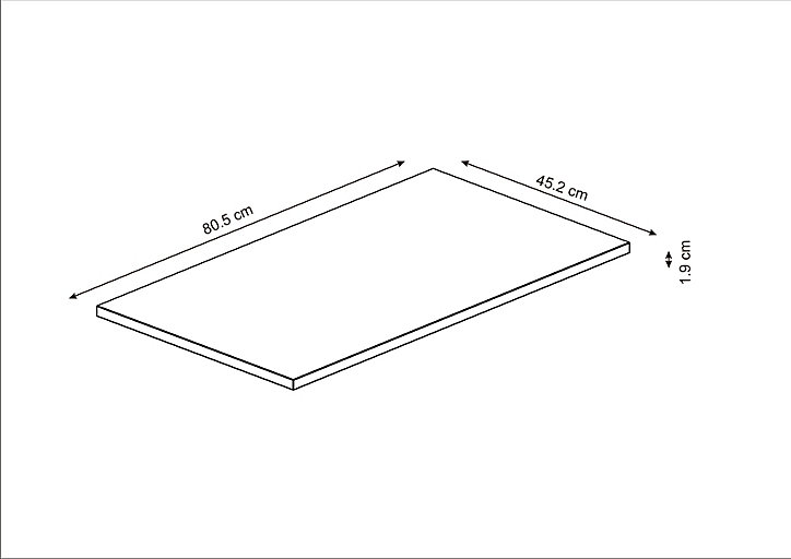Plan de toilette placage bois L.80 x 45 cm Kabayan