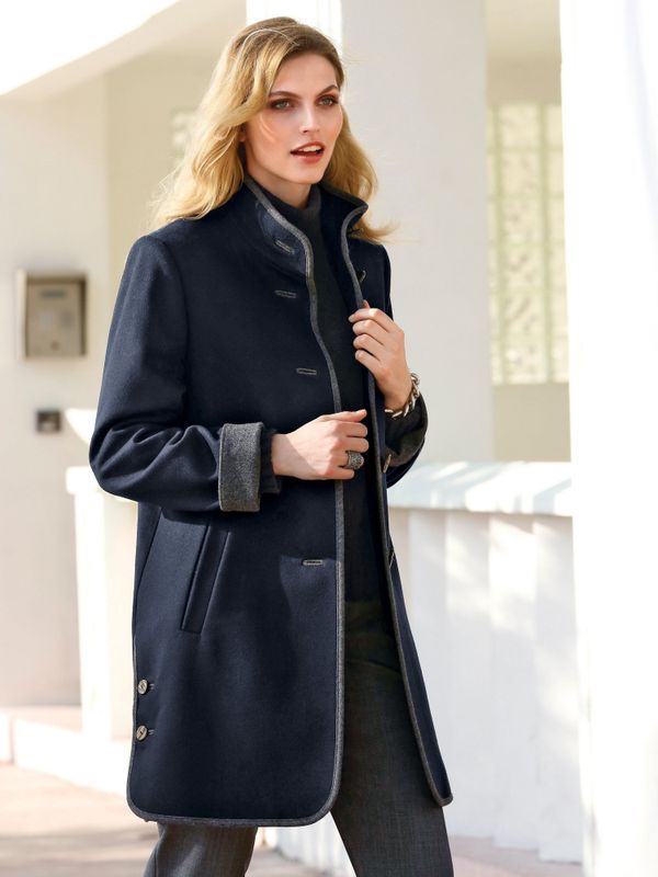 Peter Hahn - Loden Jas - Blauw - Scheerwol en Alpaca