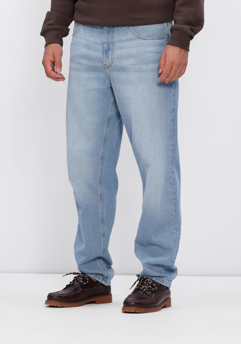 blauwe les deux straight leg jeans ryder washed denim jeans