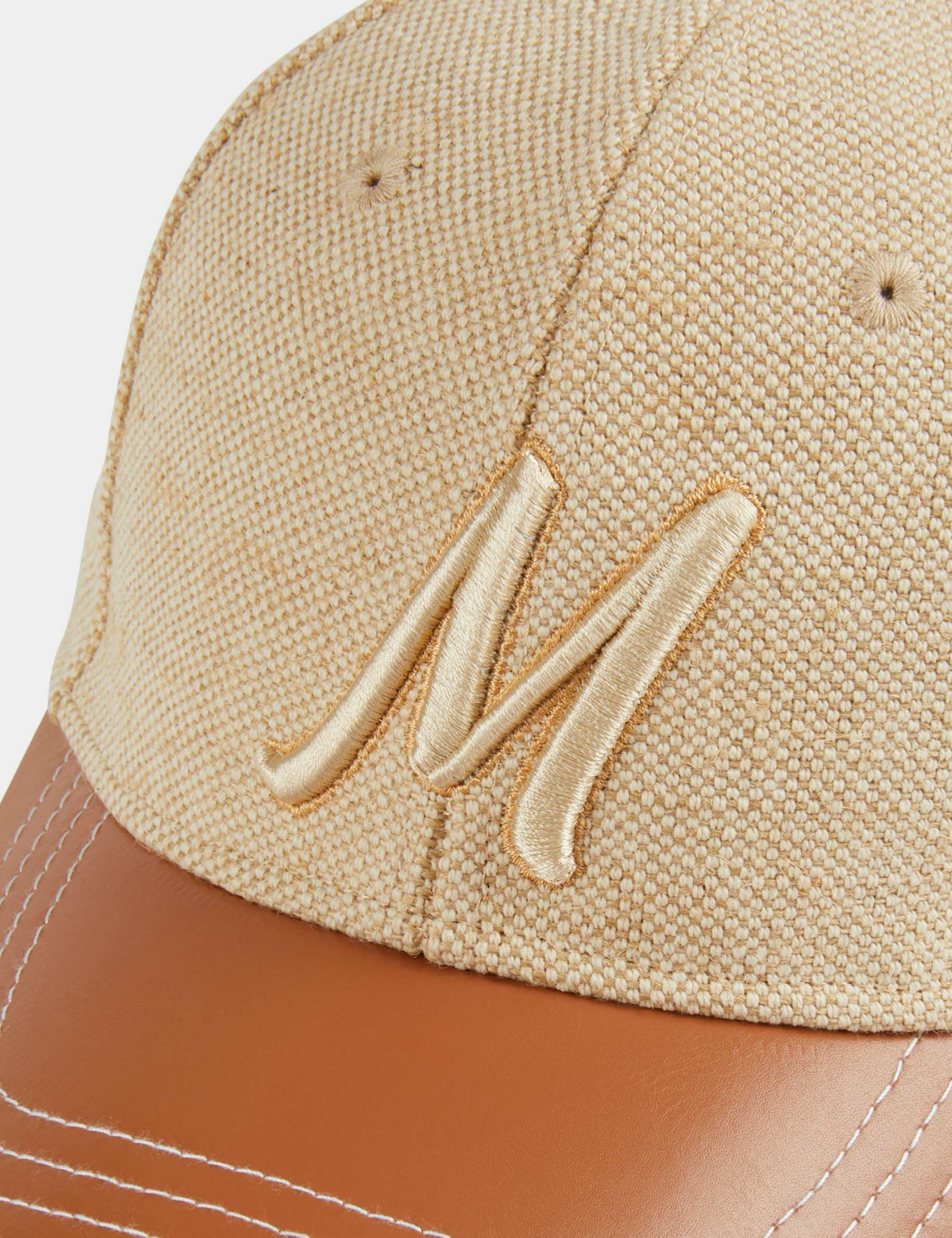 Casquette M aspect tressé beige femme - beige
