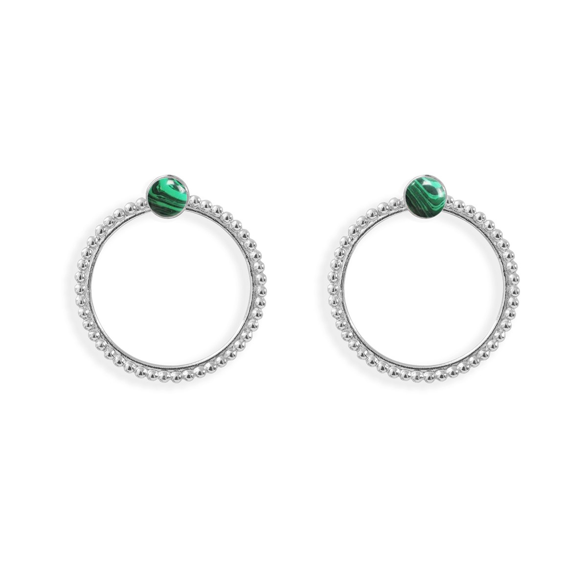 Puces Pierres et Dessous d'Oreilles Anneaux Perlés