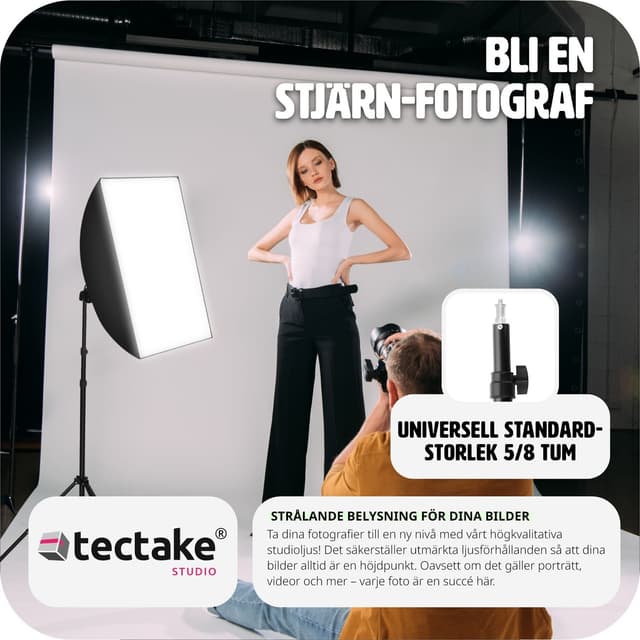 Studielys med softbox, stativ og transporttaske model 1