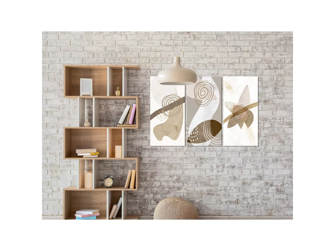 Tableau Trio Beige - 90 x 60 cm