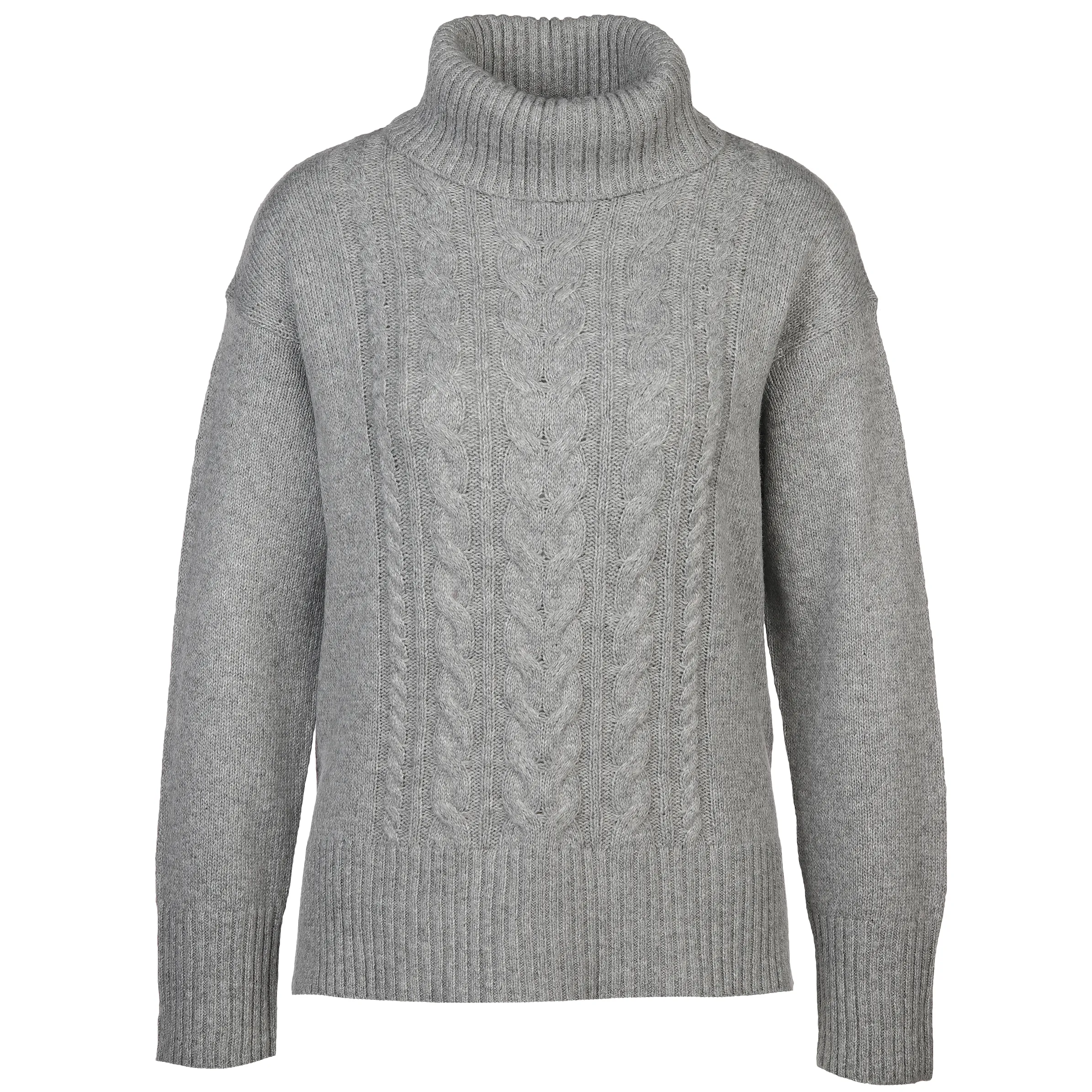 Damen Pullover mit Rollkragen und Zopfmuster