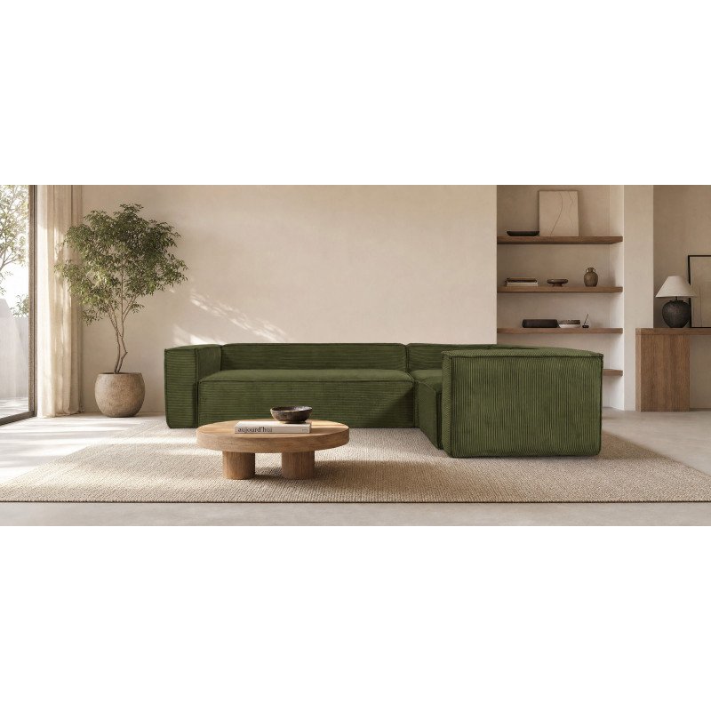 Canapé d’angle Blok 4 places vert 320 x 230 cm