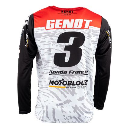 Maillot cross Kenny REPLICA HONDA MOTOBLOUZ SR CYRIL GENOT 2024 - Blanc / Noir