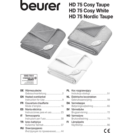 Braun HD 75 varmetæppe - hvid