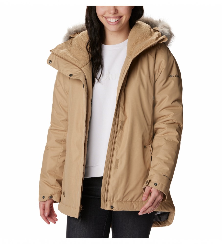 Jaqueta impermeável Columbia Parka Suttle Mountain II bege