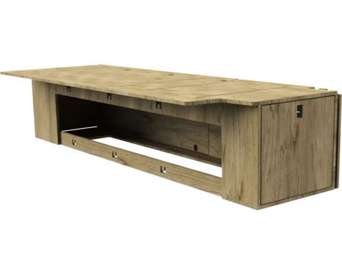 Buildify Campingbox Erik bedsysteem links in de lengte voor VW T5/T6 1900x1165x406 (LxBxH) (zonder montage- en bevestigingsmateriaal)