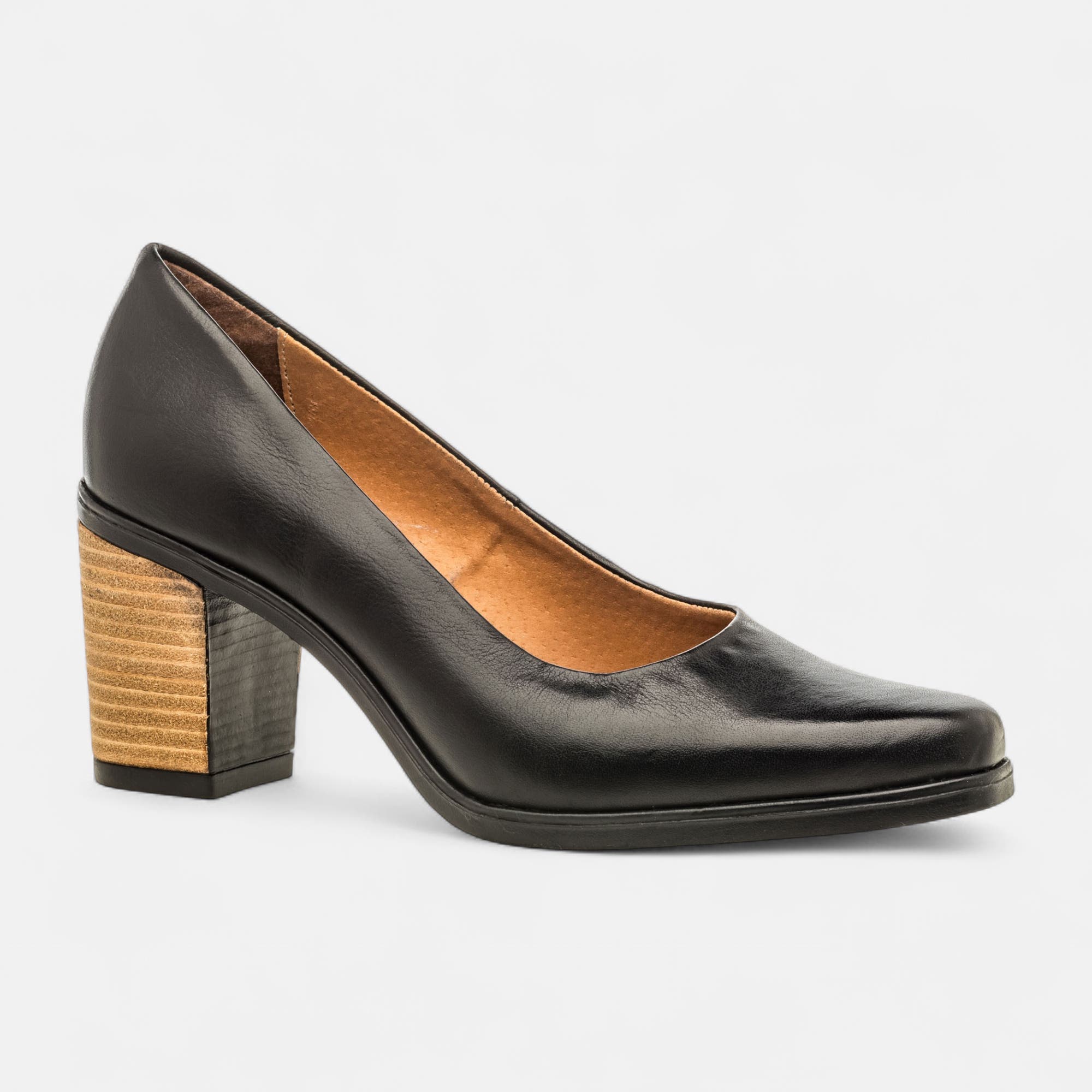 Escarpins à talon Femme en cuir noir