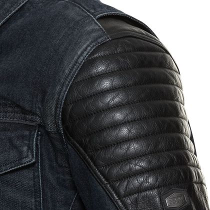 Veste Jean Spirit Motors LEATHER TEX 1.0 - Noir / Bleu