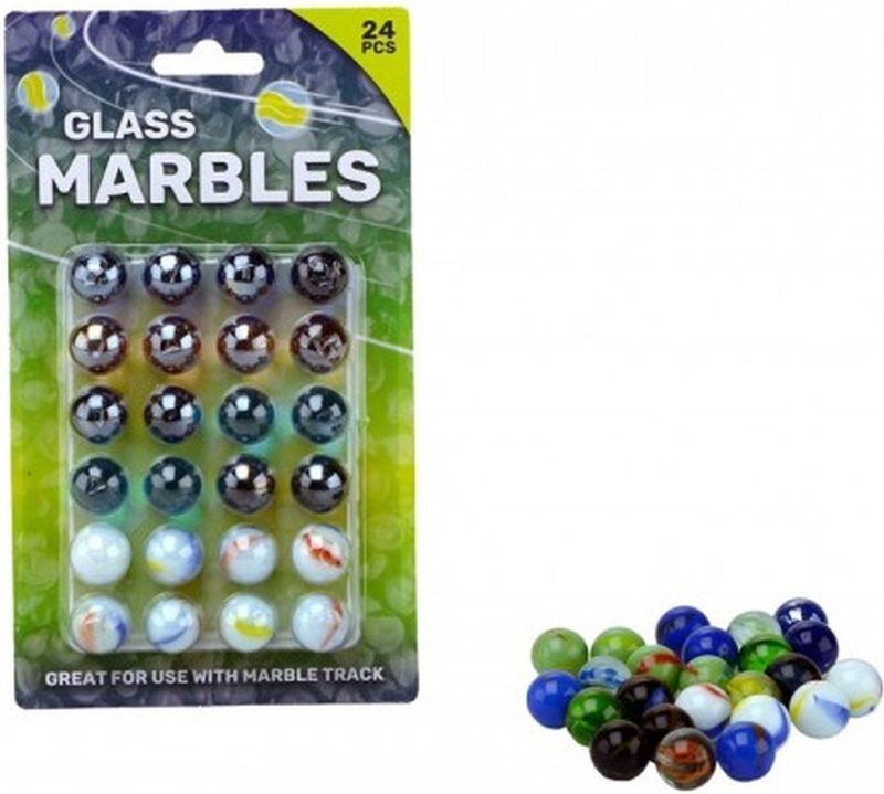 Johntoy - Knikkers Junior - 16 Mm - Glas - 24 Stuks