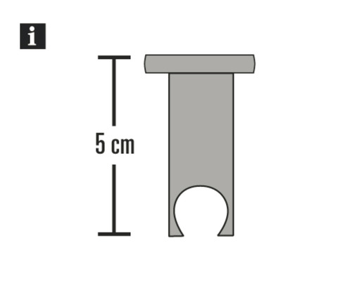 Plafondsteun voor Valence, roestvrij staal, Ø 16 mm