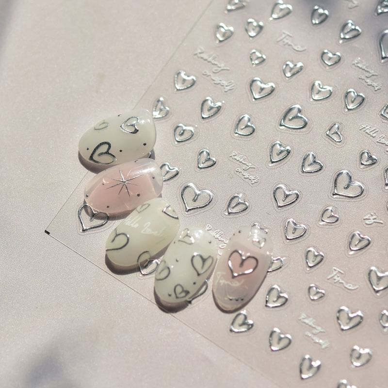 swarliss - Hartvormige nagelstickers