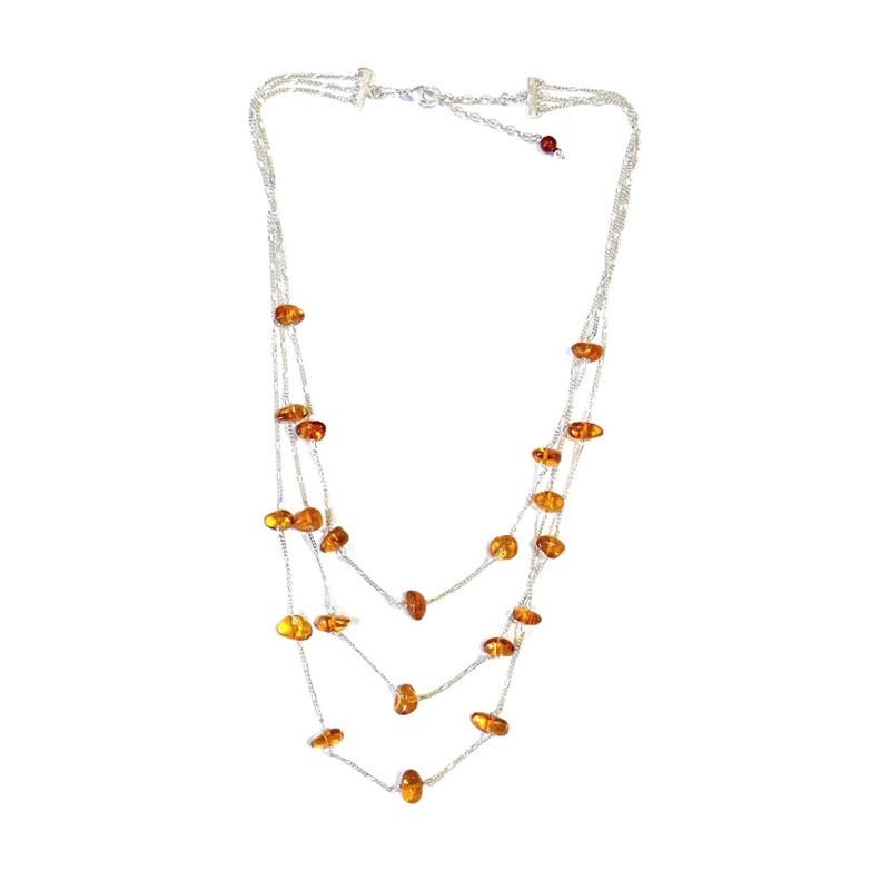 Collier trois rangs ambre