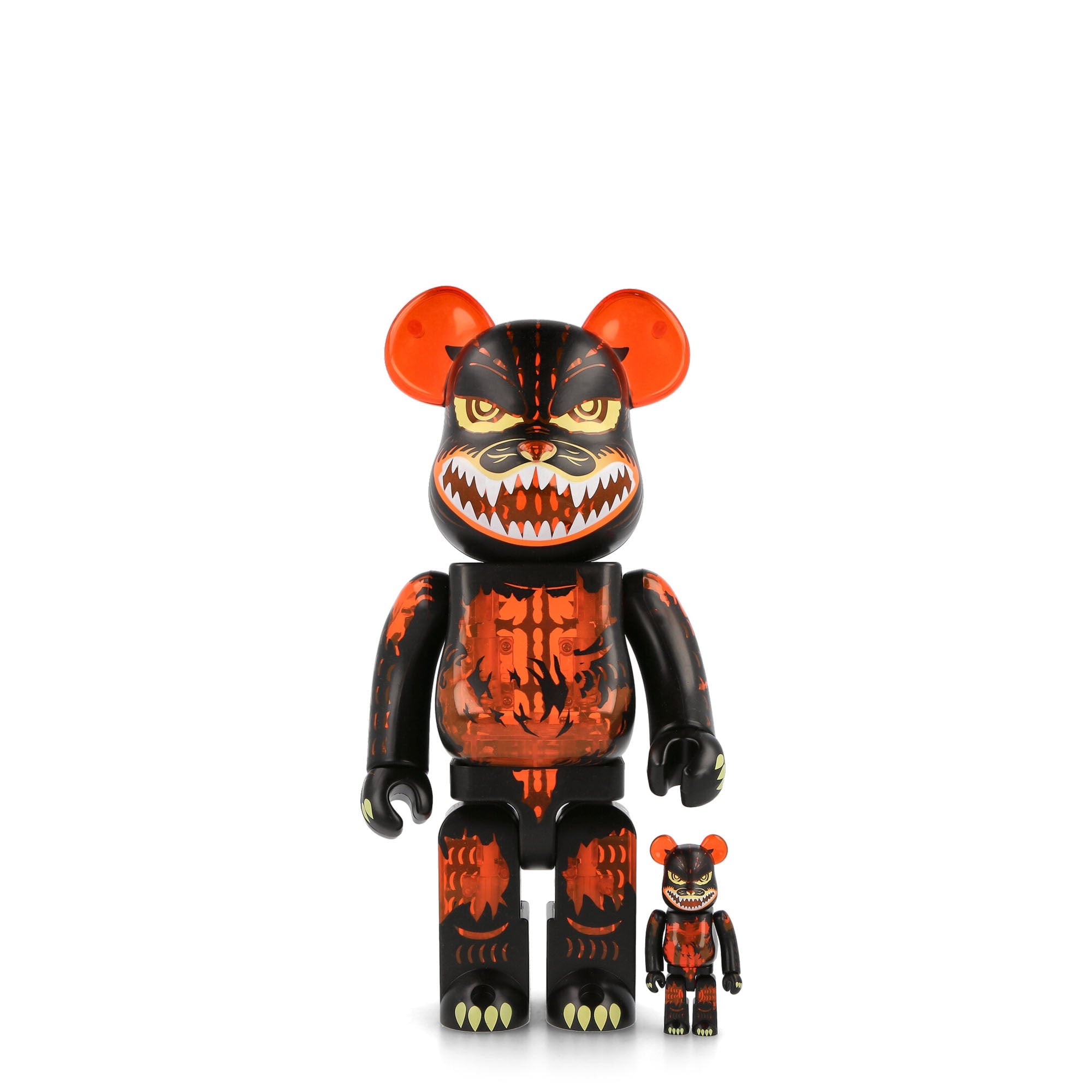 Medicom<br>Be@rbrick Godzilla Meltdown: Clear Orange Version 400% + 100%