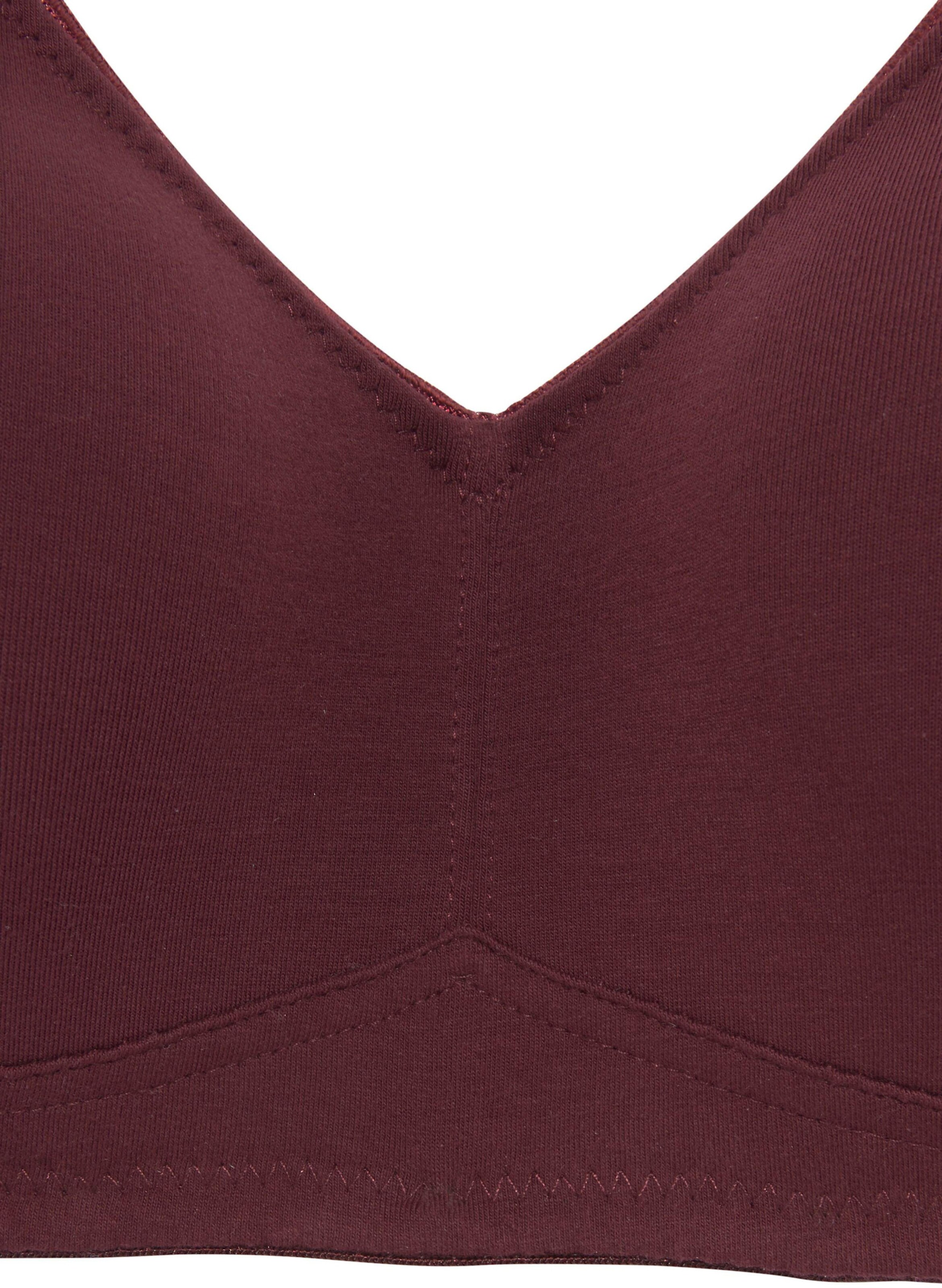 petite fleur Soft-BH in bordeaux+weiß