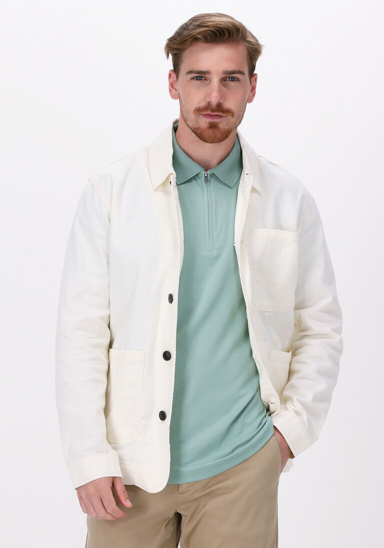 SELECTED HOMME ecru selected homme overshirt slhmolton jacket
