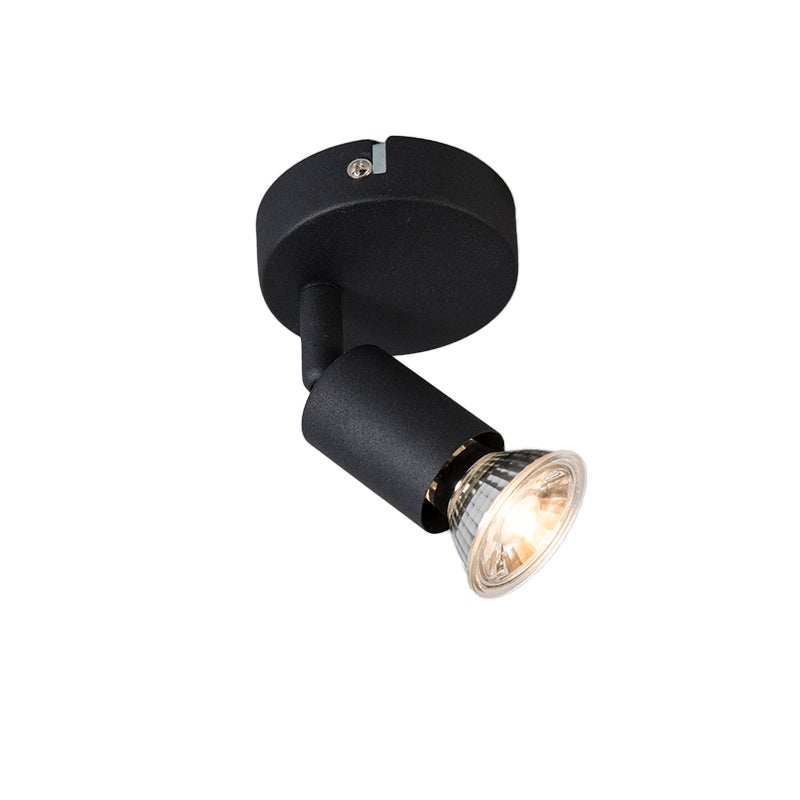 Moderne zwarte kantelbare spot - Jeany 1