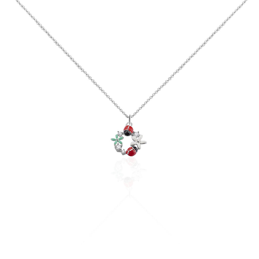 Collier Eliniane Argent Blanc Oxyde De Zirconium