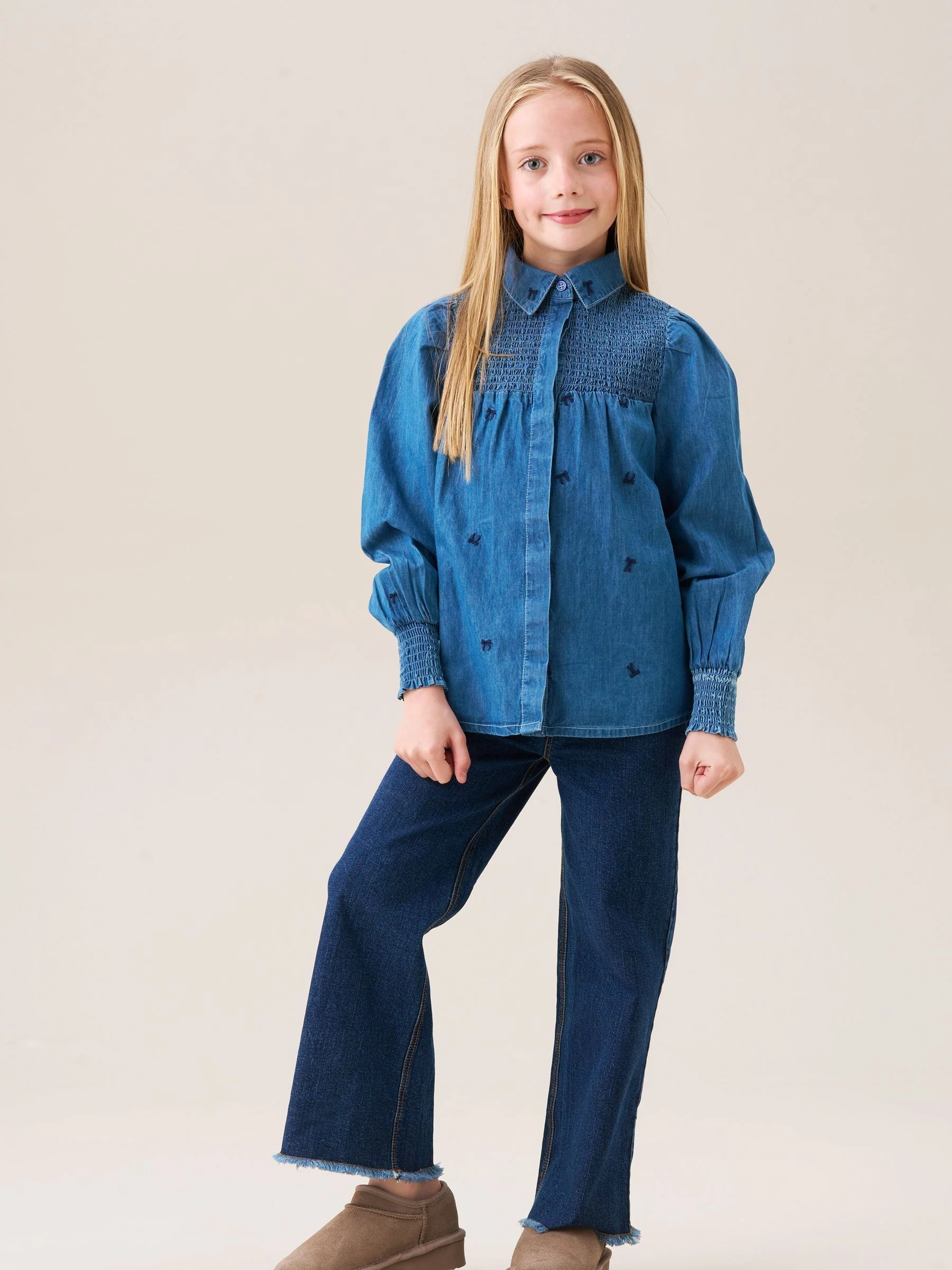 Angel & Rocket Myla Embroidered Denim Shirt