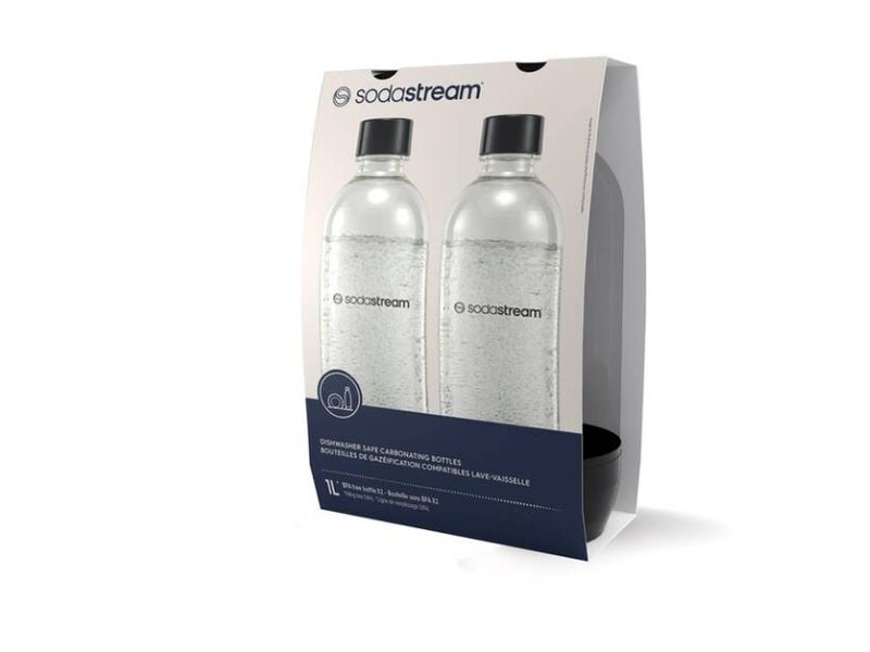 Sodastream Flasche Regular TP Black DWS, 2 Stück Kunststoffflasche