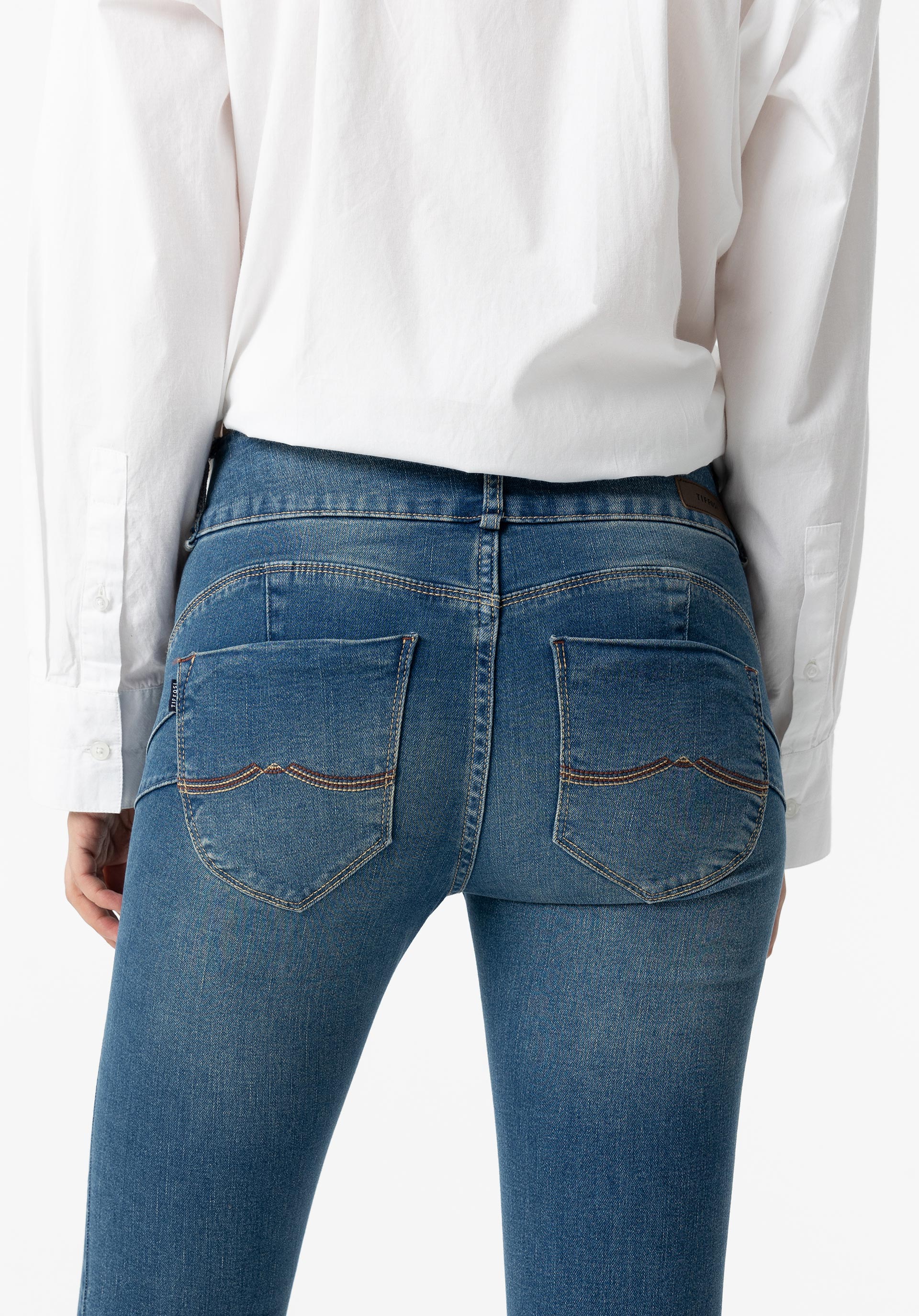 Jeans Double-up Skinny Cintura Alta