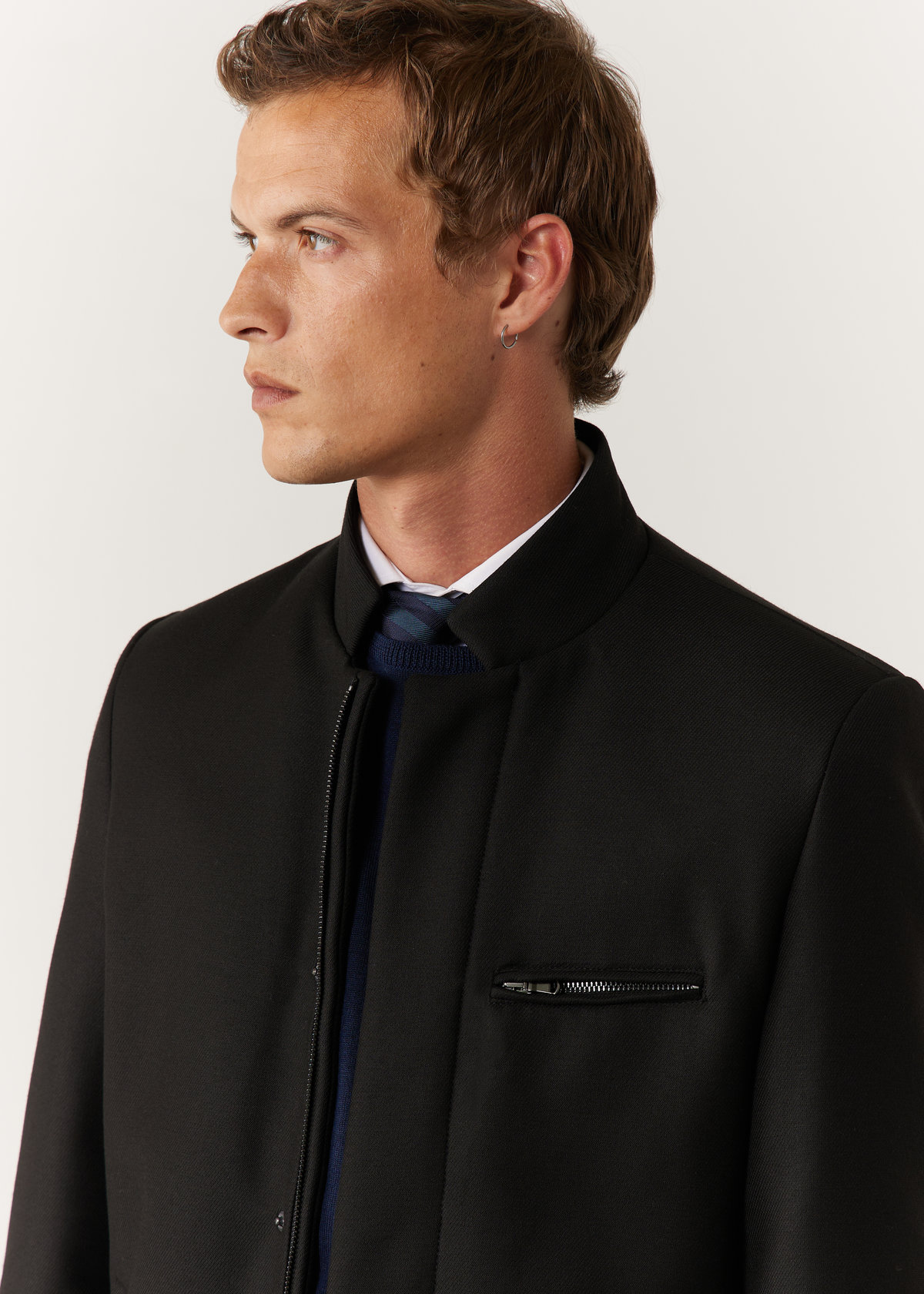 Manteau uni noir