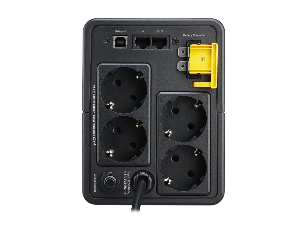 APC Back-UPS BX Series BX950MI-GR - UPS - AC 230 V - 520 Watt - 950 VA - 9 At - output-stikforbindelser: 4