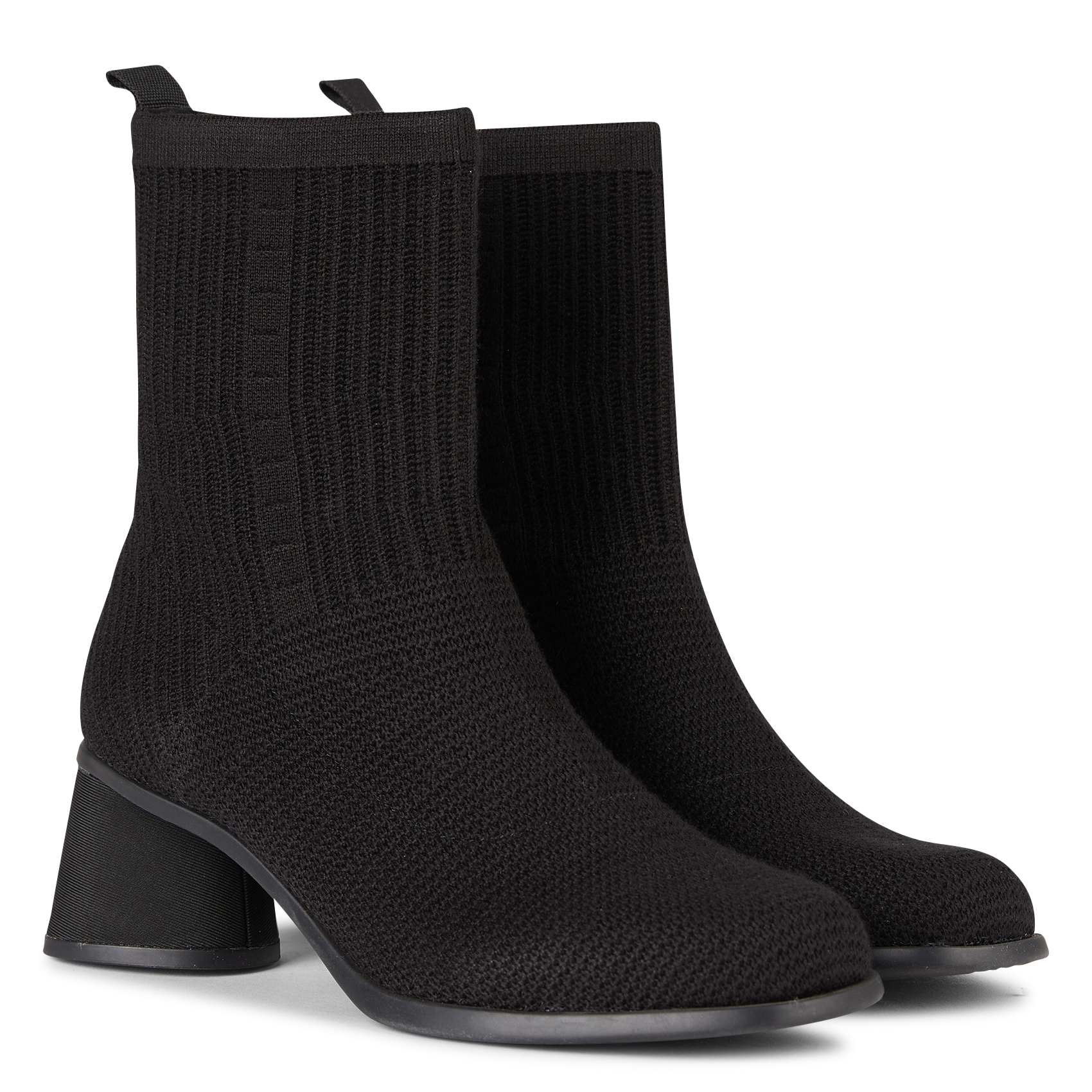 KIARA - Bottes à talons en laine mélangée | Noir