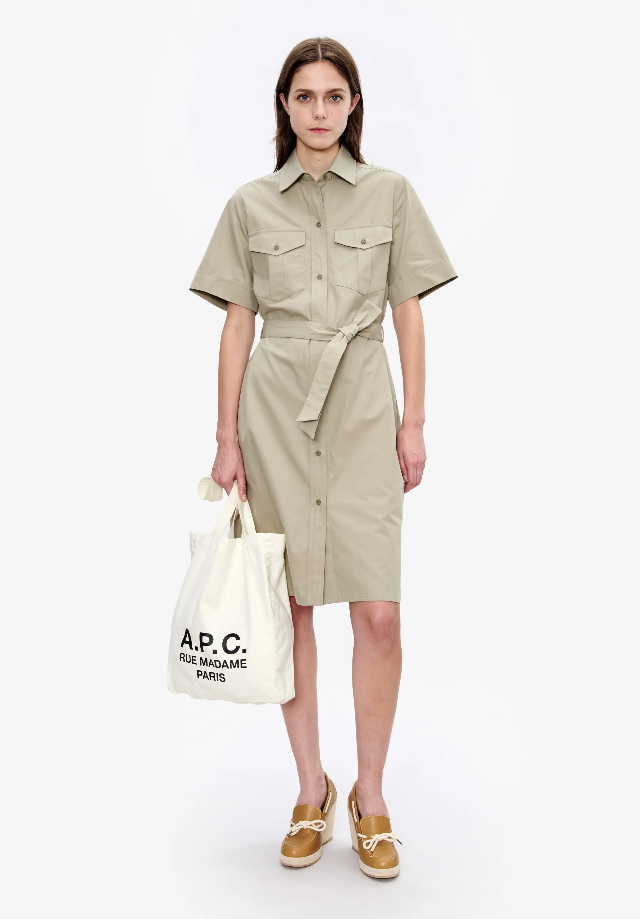 Robe Evy - Vert sauge
