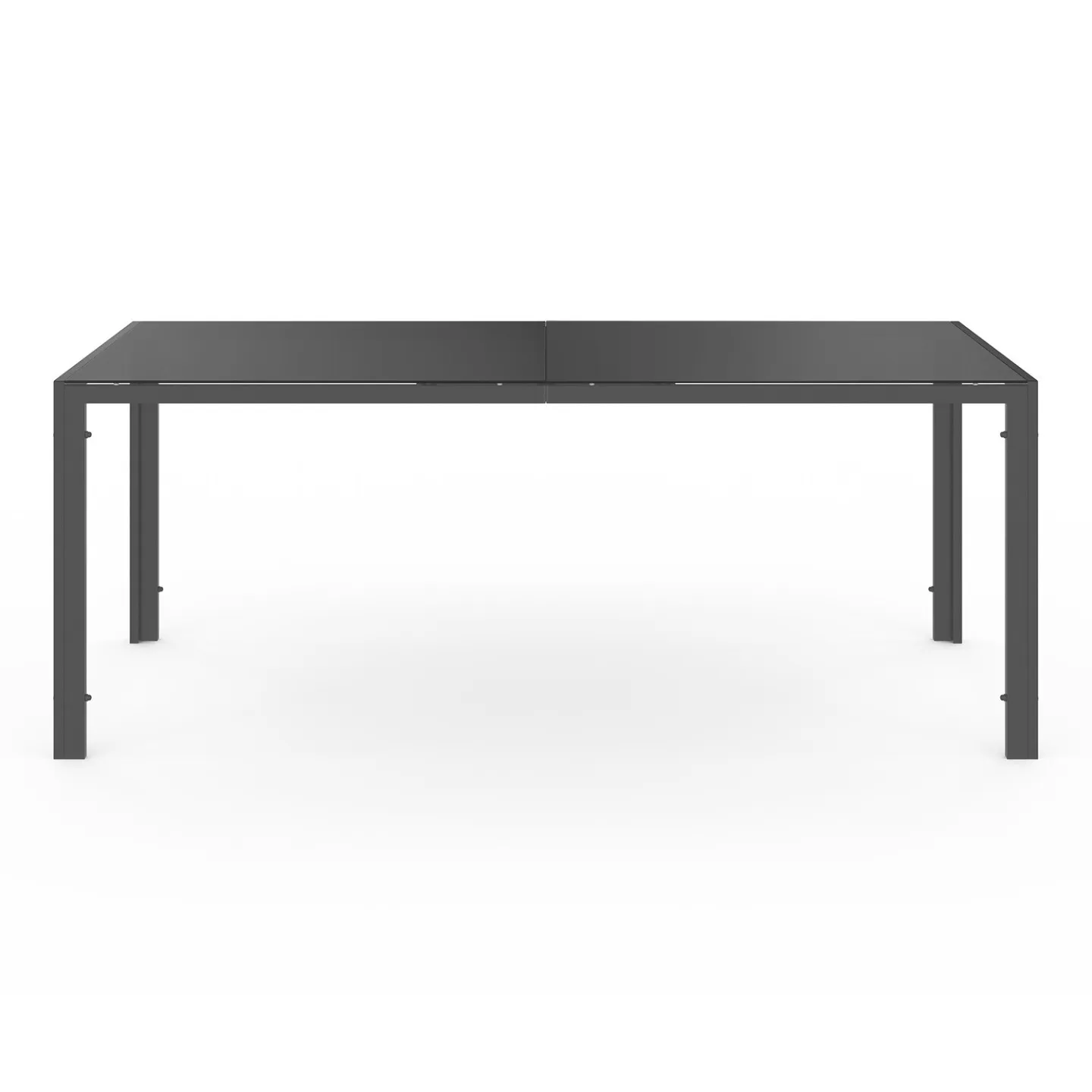 Salon de jardin MADRID table 190 CM et 8 chaises empilables gris anthracite