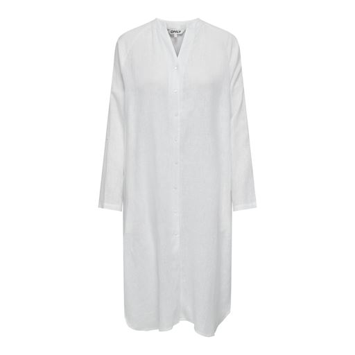 ONLY Tokyo Linen Blend Kjole, Bright White, XL