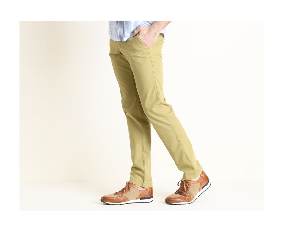 Pantalon chino homme Kaki Clair - KYRK