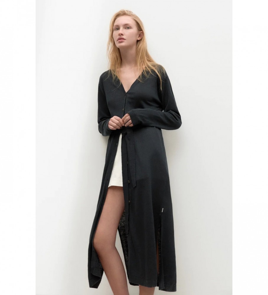 Vestido de malha ECOALF Plumalf para mulheres, preto