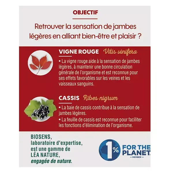 Biosens Infusion Jambes Légères Bio 30g