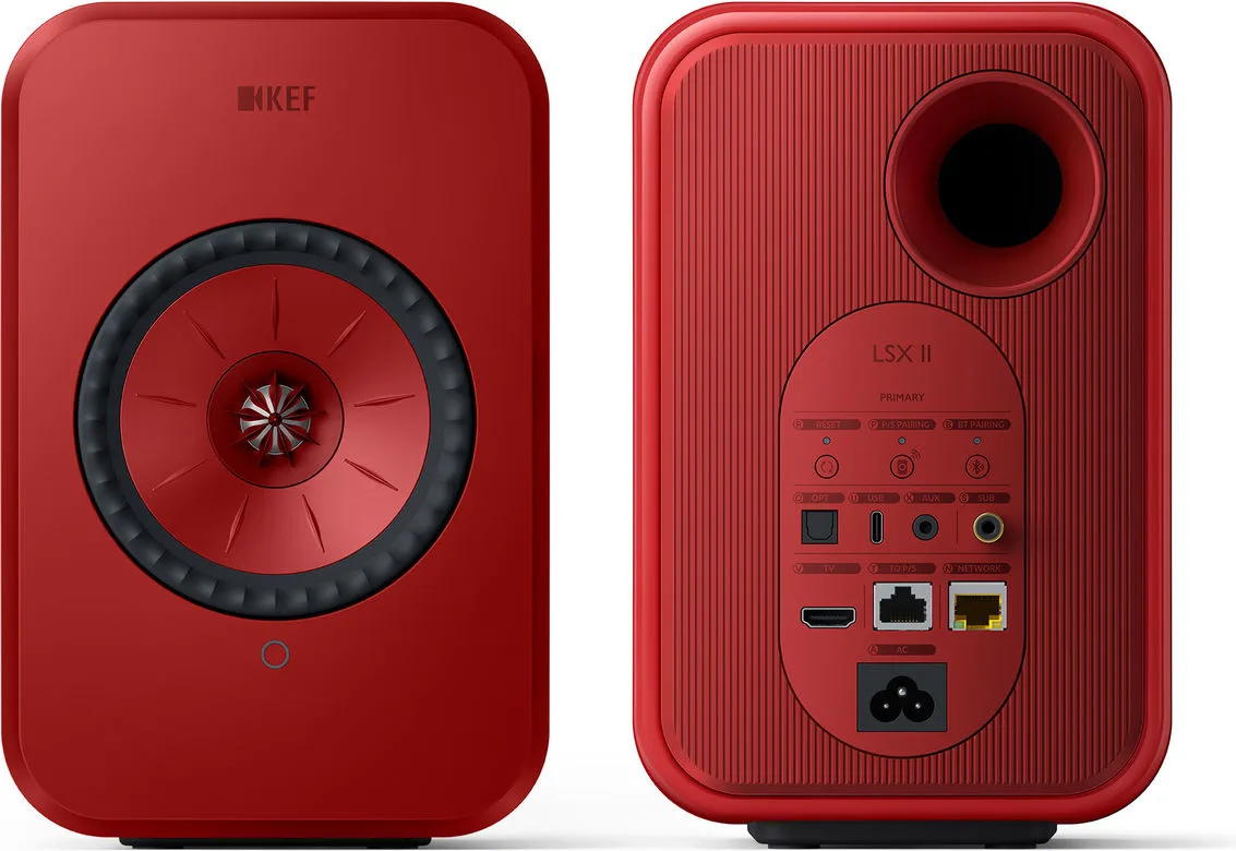 KEF LSX 2 Rouge   S1 Rouge Enceintes sans fil hi-fi