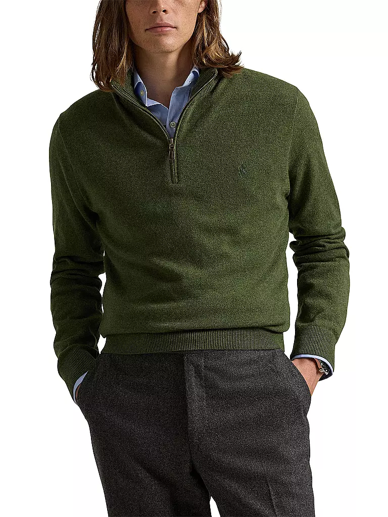 POLO RALPH LAUREN Troyer Pullover Regular Fit olive