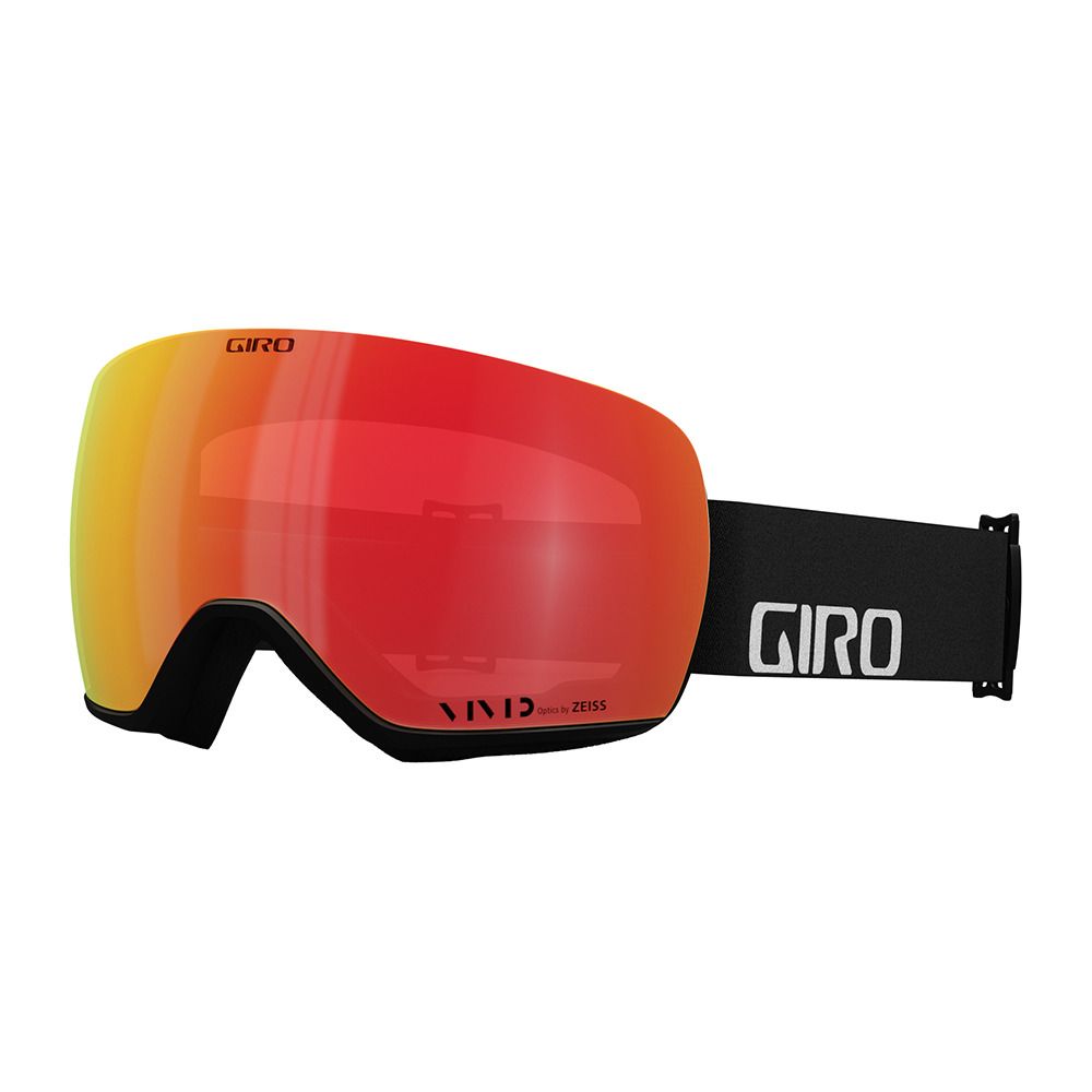 Giro ARTICLE - Masque ski + écran supplémentaire vivid infrared Homme black wordmark/vivid ember