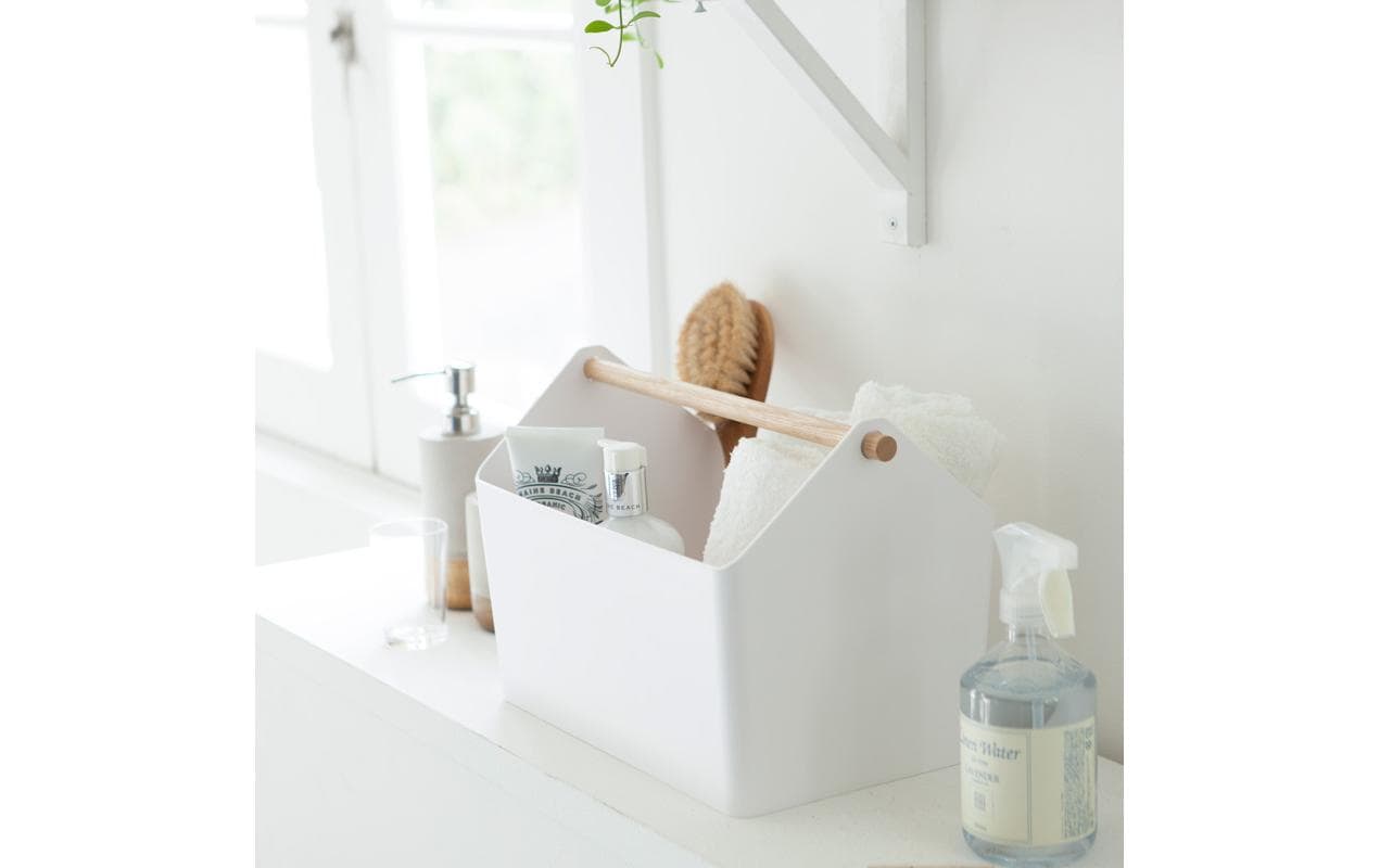 Aufbewahrungsbox Favori Nature/WeissAufbewahrungsbox mit Holzgriff