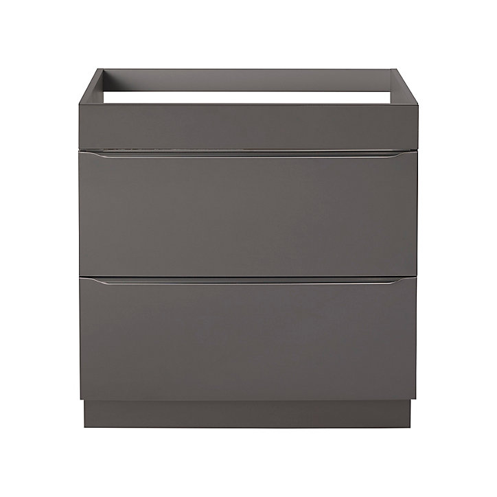 Meuble sous vasque à poser GoodHome Imandra gris taupé 80 cm